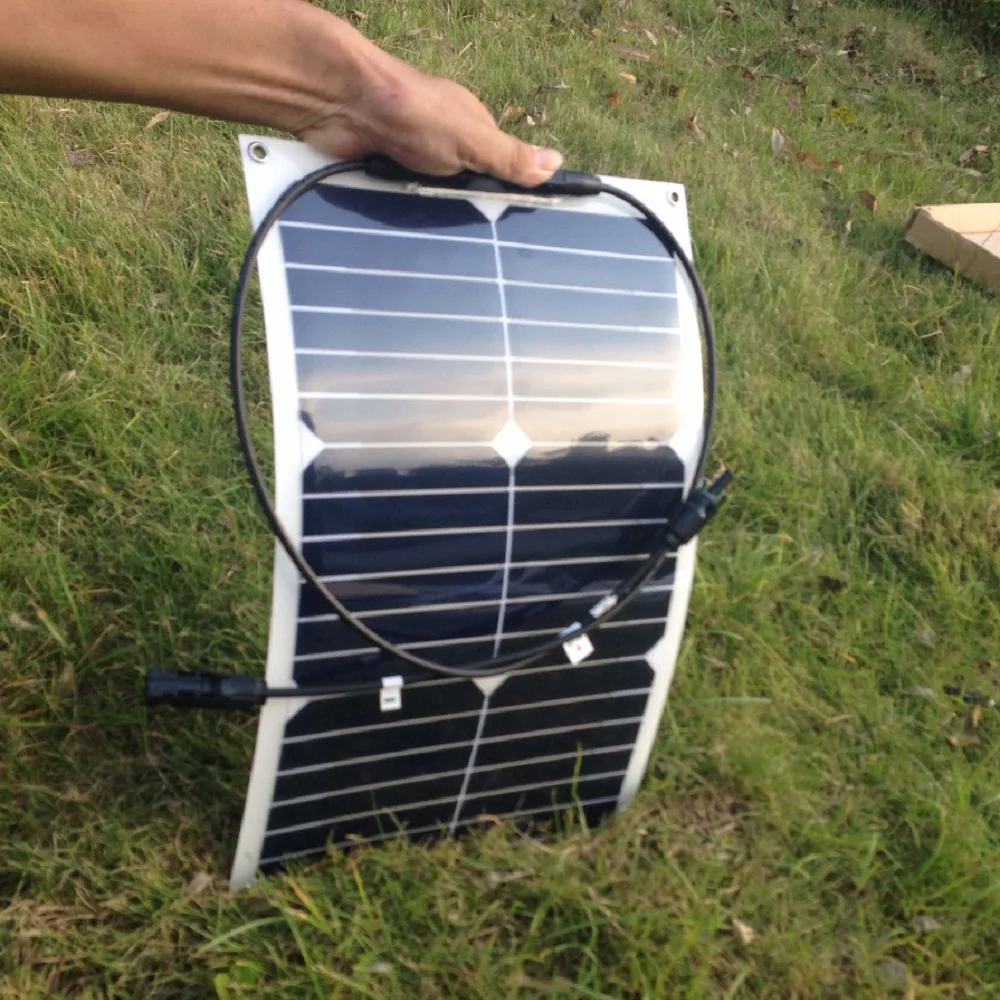 rg High-efficiency monocrystalline semi flexible solar panel 20w cell 19.2% charging efficiency | Электроника