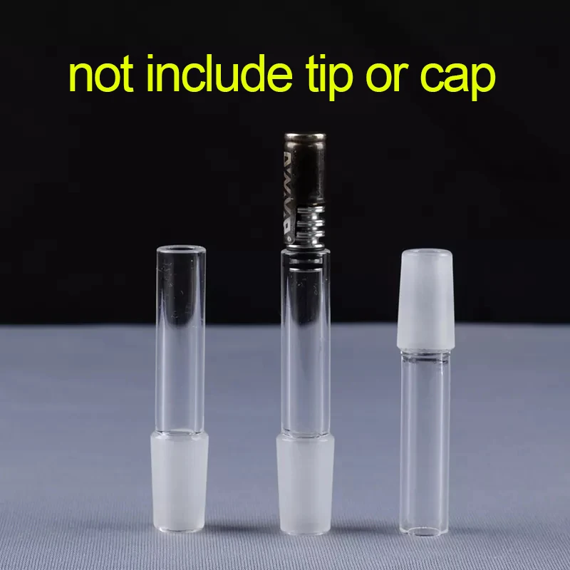 

IHIT420 DYNAVAP 70mm height 12mm outer diamter 2mm thickness THICK WPA GLASS WATER PIPE ADAPTER WITH 14MM MALE JOINT