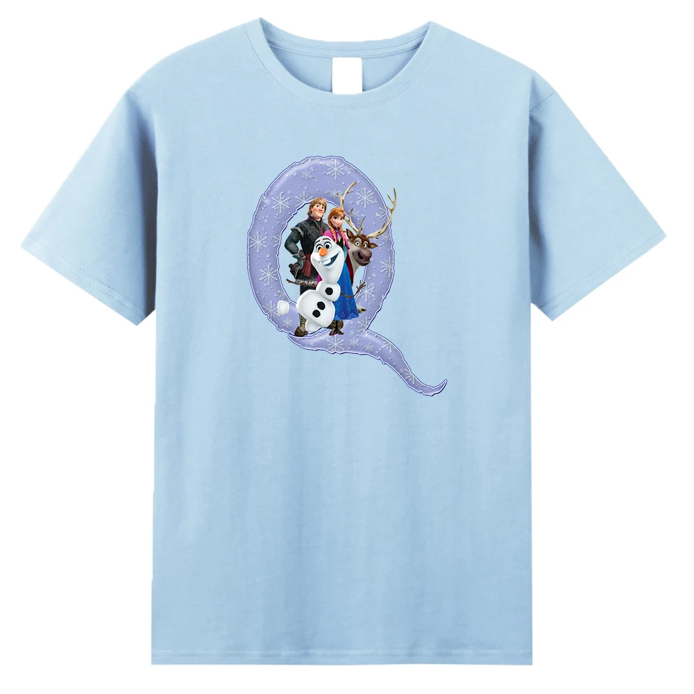 Футболки с принтом надписи Холодное сердце Анны и Кристофа мужские топы надписью