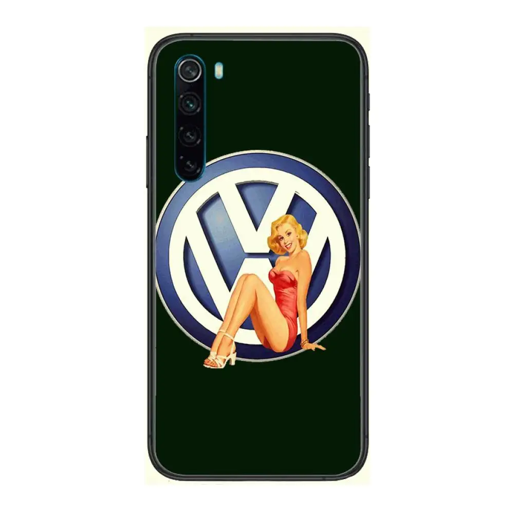 

German car brand Case cartoon Phone Case For XiaoMi Redmi Note 9S 8 7 6 5 A Pro T Y1 Anime Black Cover Silicone Back Pretty