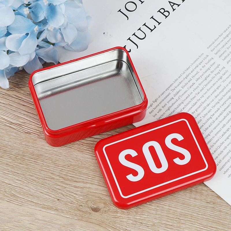Жестяная тарелка SOS для лекарств таблетки первой помощи шт. набор снаряжения