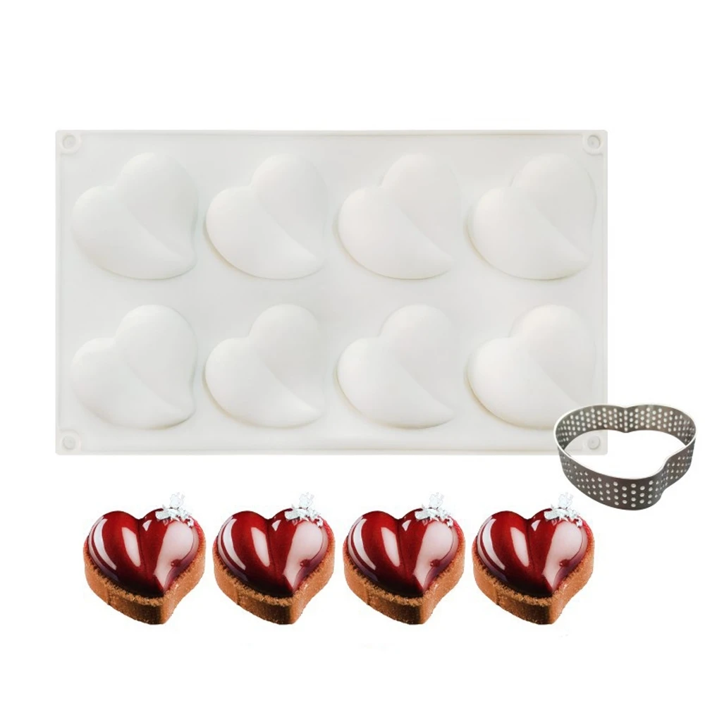 Форма для торта в форме сердца силиконовая десерта муссы чизкейк мороженое шифон