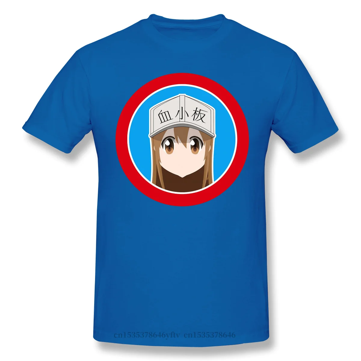 

2021 Leisure Fashion cotton T-shirt Clothing Cells at Work Red Blood Cell Anime Red Platelet Minimalistic Short Sleeve