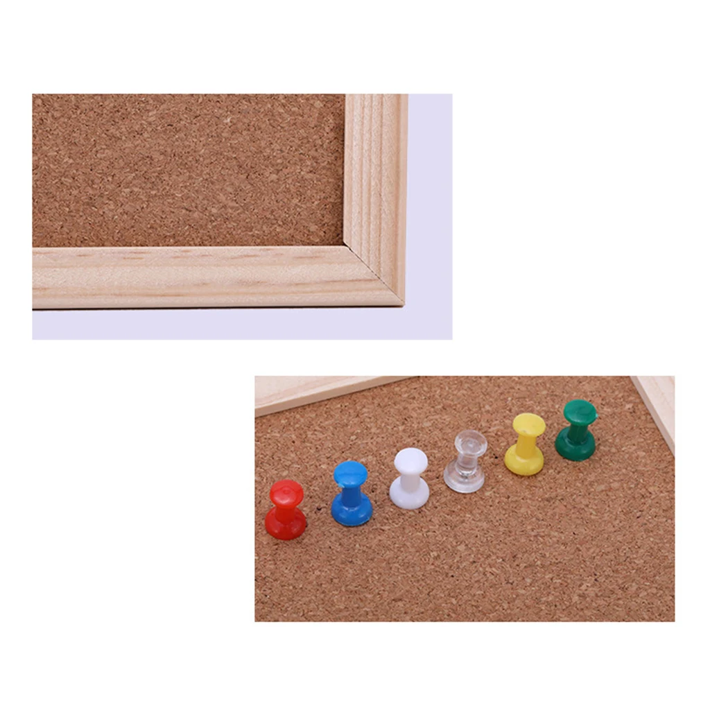 

40x30cm Cork Board Drawing Board Pine Wood Frame White Boards Home Office Decorative