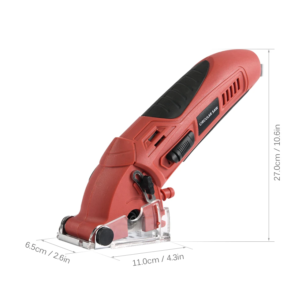 

Circular Saw Compact Electric Circular Saw with 3 Blades 3400RPM Adjustable Cutting Depth Handheld Circular Saw with Storage Box