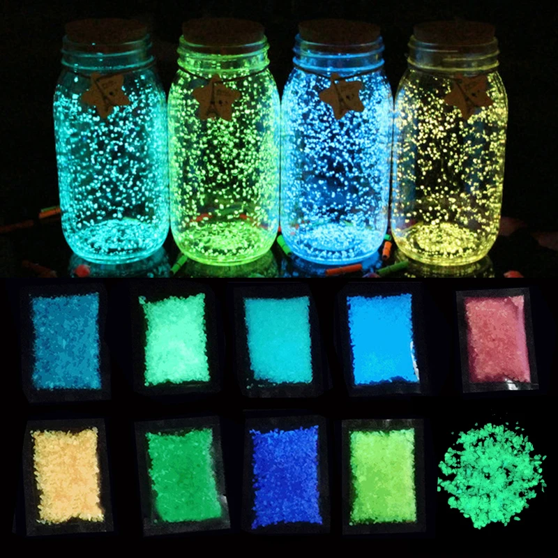 

30g Luminous Sand Stones Garden Park Road Pebbles Glow In Dark Ornaments For Aquariums Fish Tank Decoration Stone Ornaments