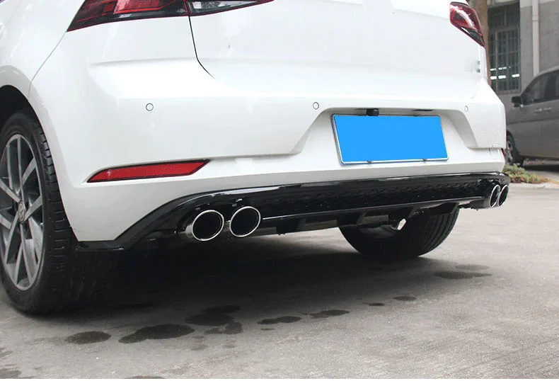 Rear Lip Diffuser Spoiler for VW Volkswagen Golf 7 7.5 MK7.5 Standard And GTI 2017 2018 2019 PP Plastic Black | Автомобили и