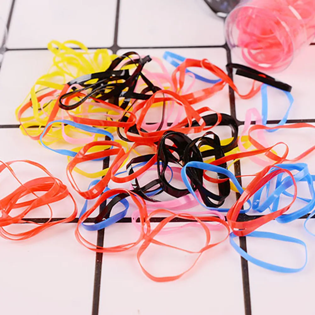 

90 PCS/set All-match Base Hair Bands Large Intestine Hair Circle Elasticity Girls Head Rope Candy Color Small Rubber Band