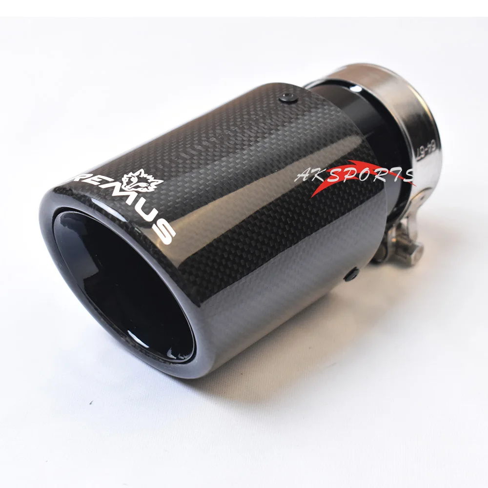 1 шт. Автомобильная выхлопная труба кудрявая Глянцевая из углеродного волокна