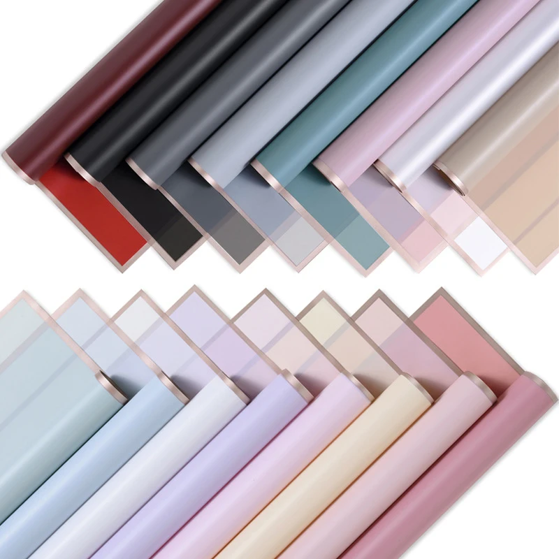 20 шт 60*60 см цветок оберточная бумага водонепроницаемый желе пленка букет