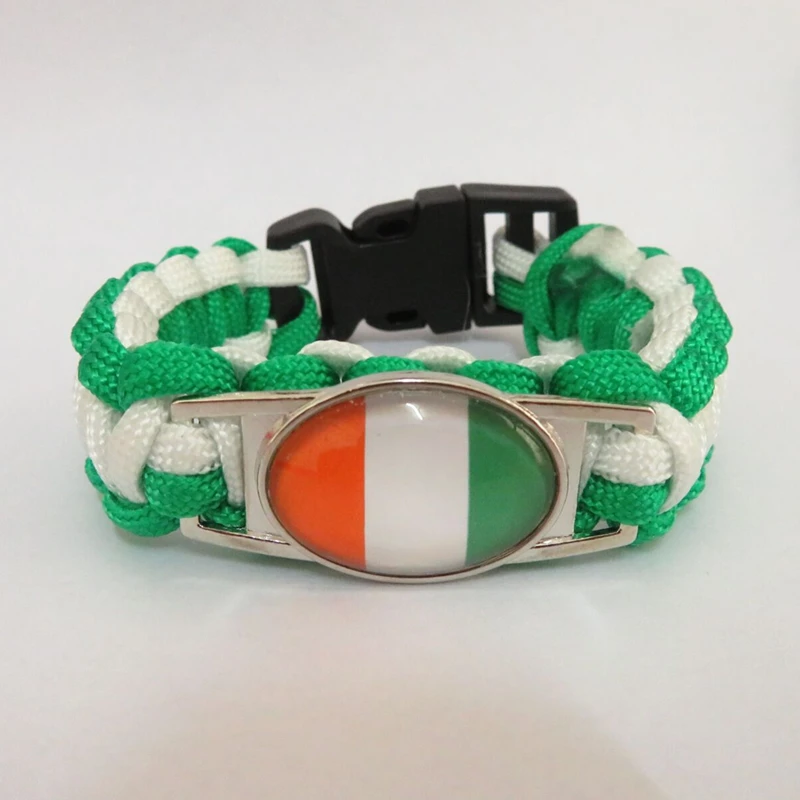 Браслеты Infinity Love с флагом побережья слоновой кости модные мужские и женские