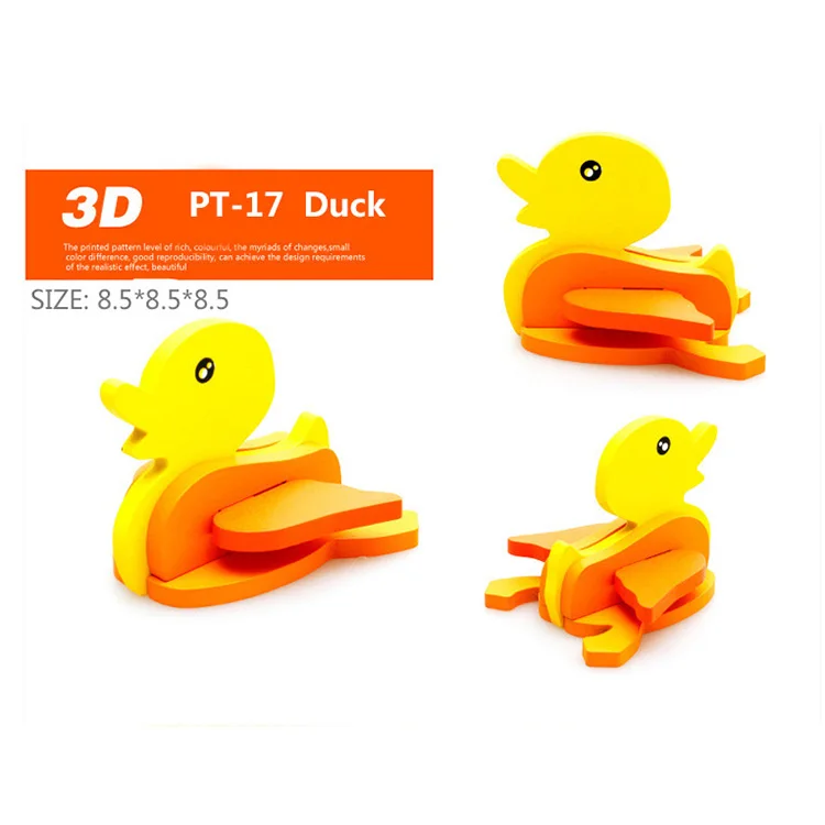 PT-17 Новые красочные деревянные 3D Животные головоломки модель ребенка раннего возраста Развивающие игрушки для детей деревянные головоломки игры - Цвет: PT-17