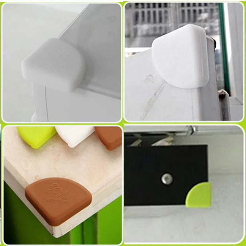 4 Uds ni&ntilde;o silicona seguro Protector de esquina de beb&eacute; arco protecciones de seguridad de bordes para anticolisi&oacute;n cubierta de protecci&oacute;n de &aacute;ngulo pastillas de mesa-3