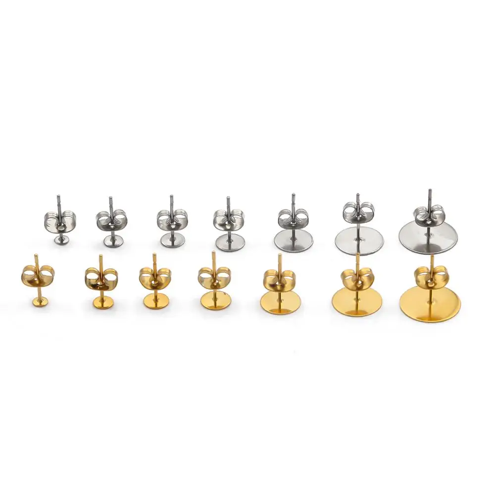 Основа для сережек-гвоздиков из нержавеющей стали 20-100 шт./лот | Украшения и