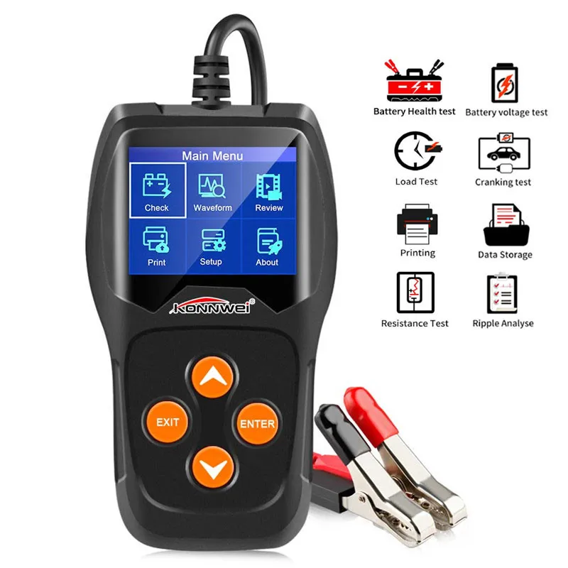 Тестер аккумулятора 12 В Автомобильный цифровой анализатор нагрузки автомобиля