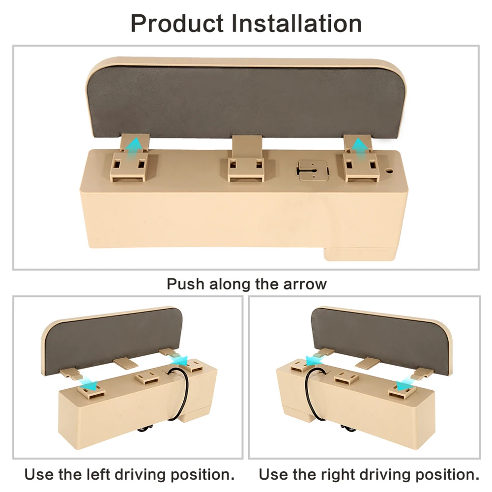 

Multi-Functional Car Slot Storage Box Case Card Coin Holder Dual USB Wireless Charging Box Auto Decoration