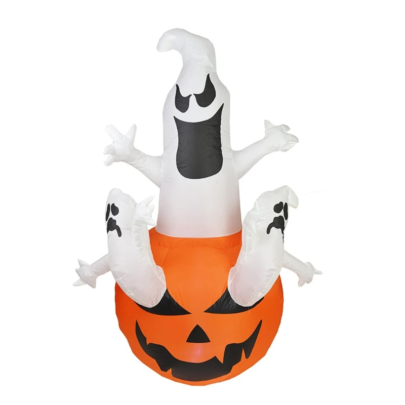 

70in Halloween Decoration Air Pumped Pumpkin Outdoor Yard Inflatable Toy Festival Blow-Up Party Decor with LED Built-in