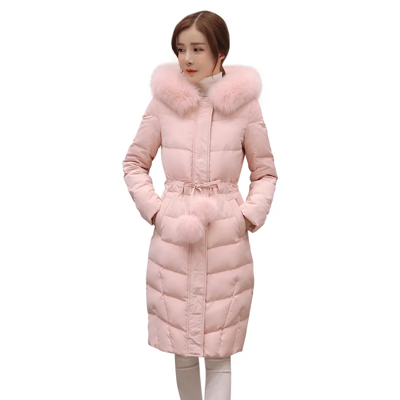 Парка женская с капюшоном и большим меховым воротником|Женские парки| |