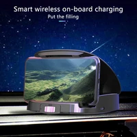 15w car wireless charger mobile phone holder infrared auto sensing mobile phone holder with cooling fan ergonomics
