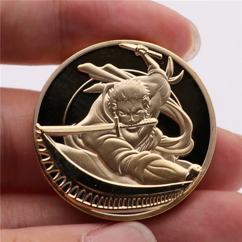 Горячая новинка аниме один кусок собирать монеты Обезьяна D Luffy Roronoa Зоро значок