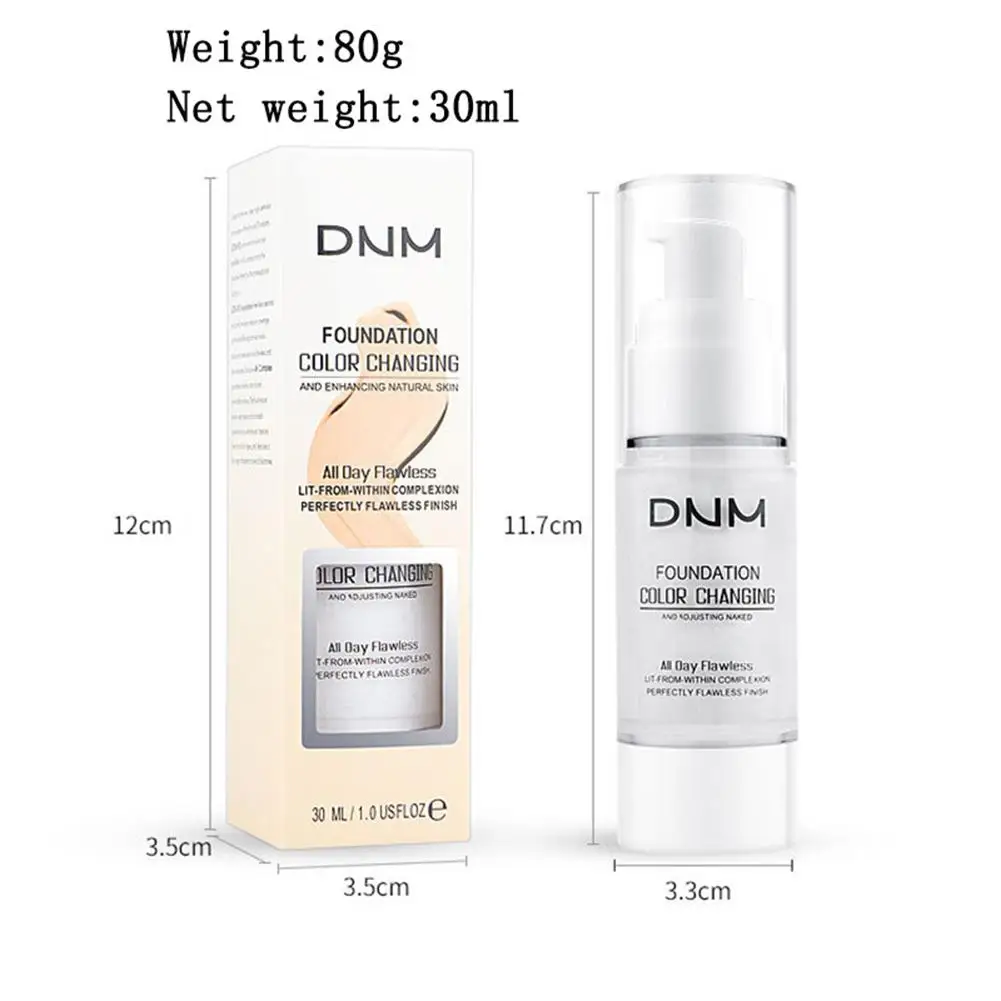 Цвет меняющий тональный крем теплый тон кожи Жидкая основа для макияжа лица