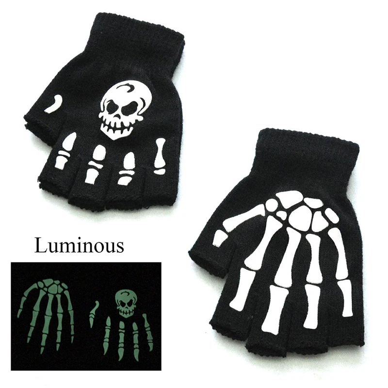 skeleton hand winter gloves