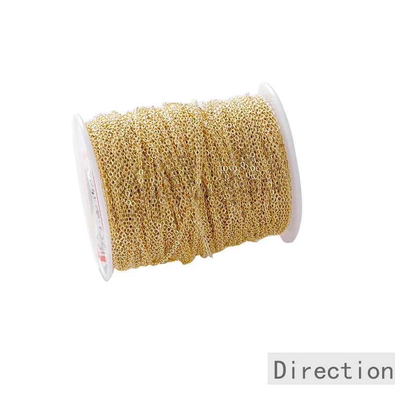 Цепочка ручной работы из меди с покрытием 14 карат|Ювелирная фурнитура и