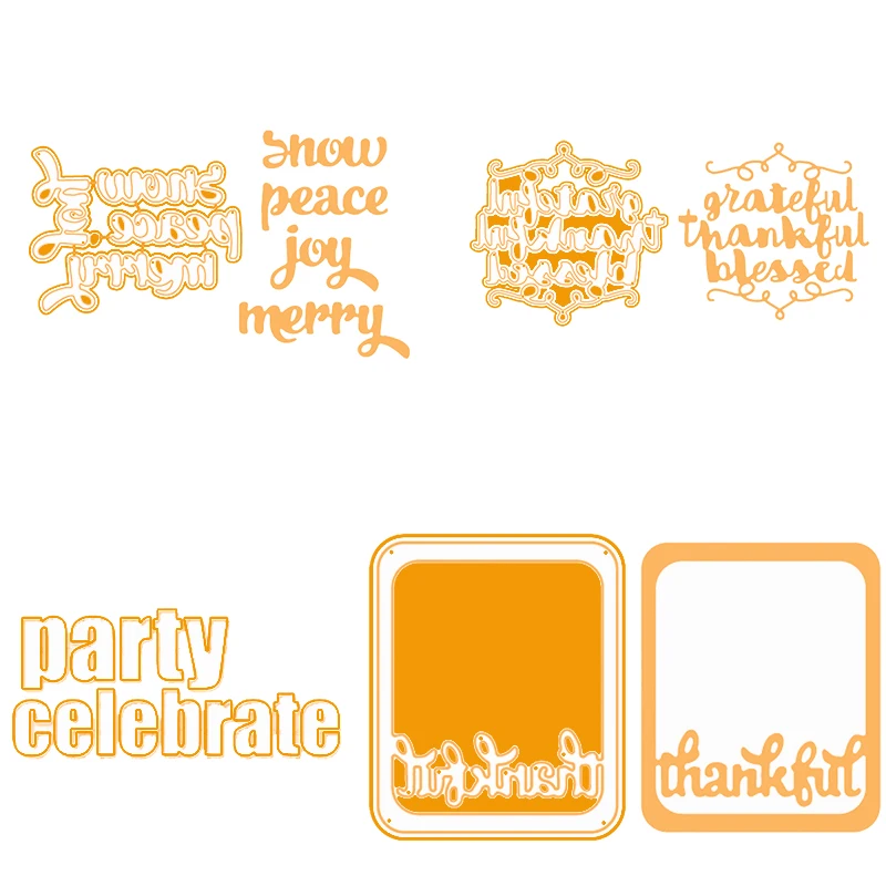 Благодарные буквы слова благодарные вечерние празднования WordArt Вырубные штампы