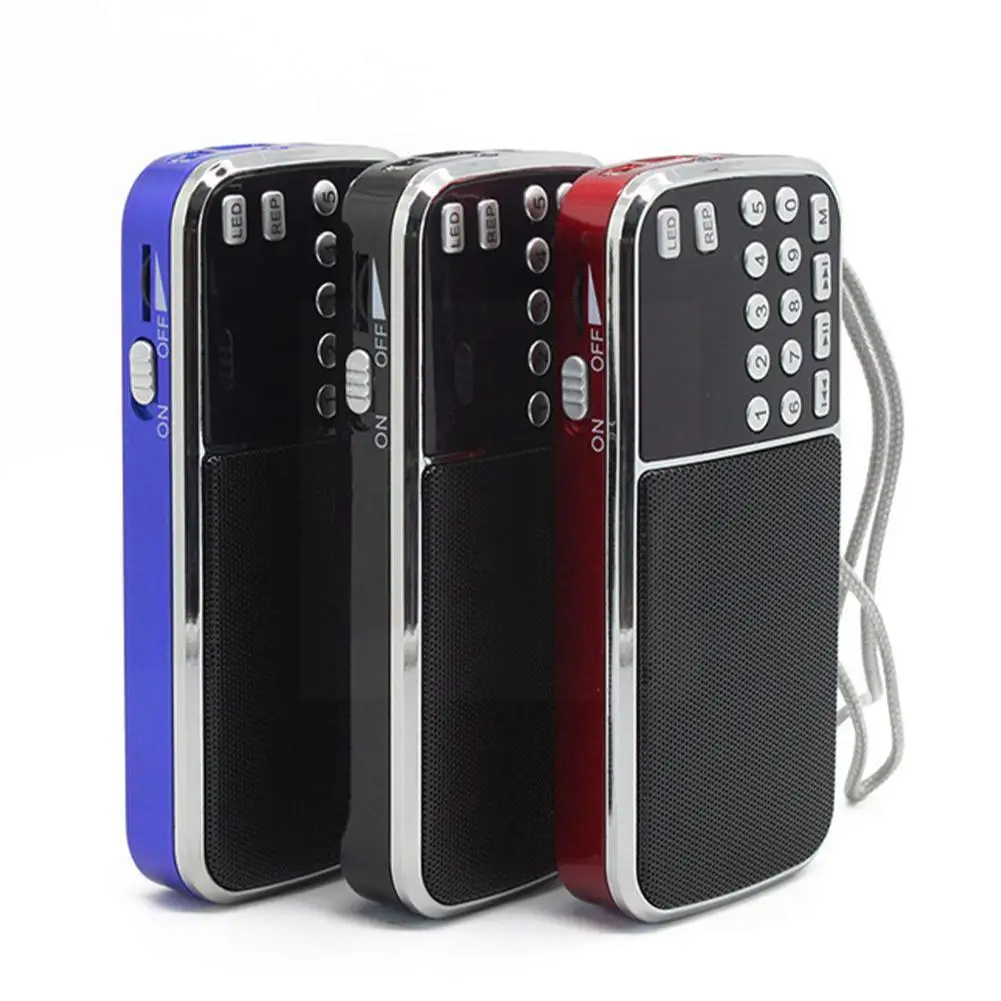 Портативный мини-динамик L-088 mp3-плеер с фонариком FM Поддержка Hi-Fi радио стерео TF AUX