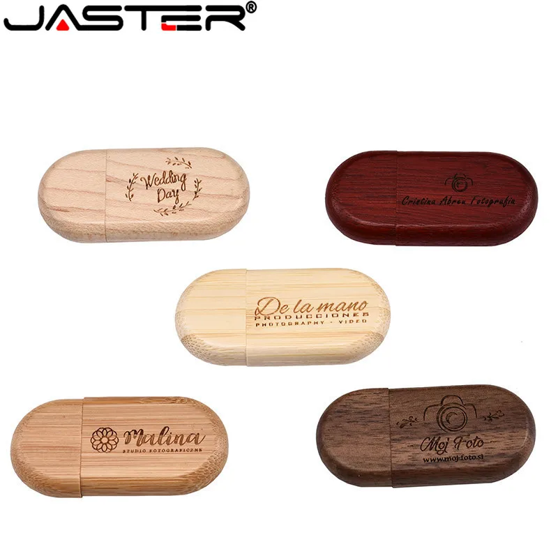 USB флеш накопитель JASTER Maple Дерево орех деревянный (заказ 5 бесплатных логотипов) 64