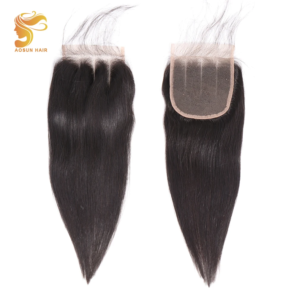 AOSUN бразильские волосы плетеные пряди волос с застежкой 100% человеческие для