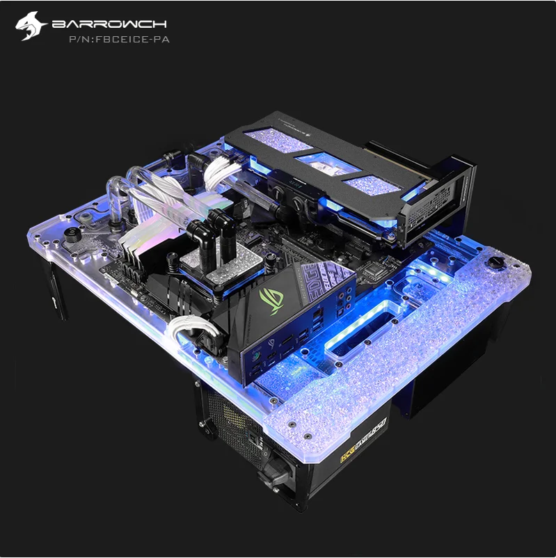 

Barrowch MOD Gaming PC Case Open Type ICE series limited edition compound modular water channel board chassis FBCEICE-PA