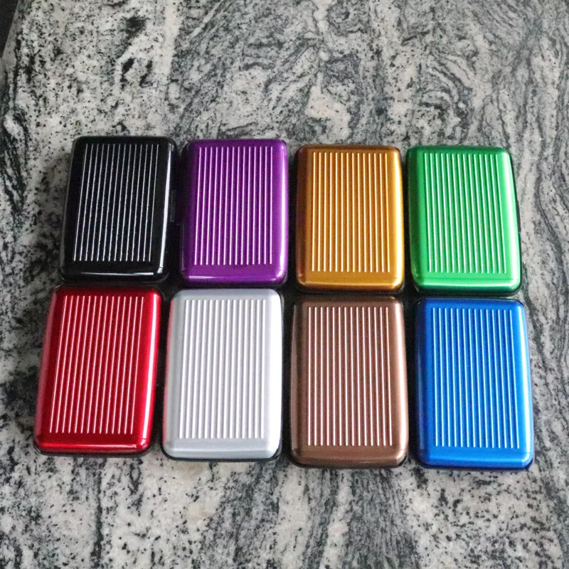 

Anti-Theft Brush Bank Card Package Anti-Degaussing Aluminium Alloy xin yong ka bao Card Case Aluminum Surface Color Card Box