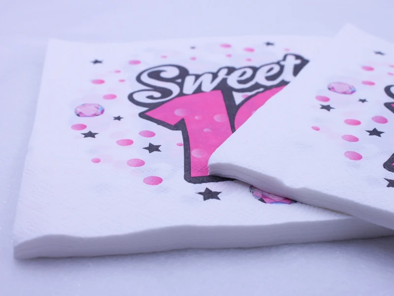 [RainLoong] Happy Birthday Sweet 16 Napkin For Party Tissue Napkin Decoration Decor Serviettes 33*33cm 1pack/lot