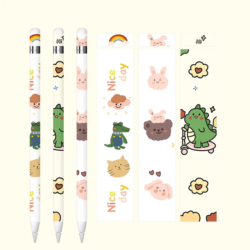 

Cute For apple pencil 1 stickers Scratchproof Ultra Thin Painted stickers Touch Stylus pen sticker Non-slip Protective paper Cap