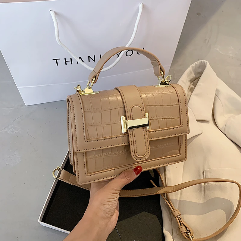 

Stone Pattern Small Bag PU Leather Crossbody Bags For Women 2021 Shoulder Handbags Female Fashion Travel Totes Crossbody Bag Sac