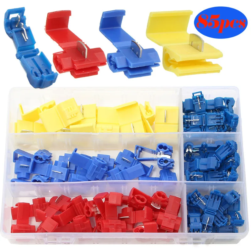 85 шт. обжимные клеммы для проводов из ПВХ коннектор быстрого сращивания зажим