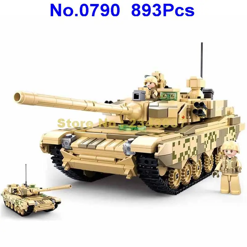 0790 893 шт. Детский конструктор основной боевой танк|Блочные конструкторы| |