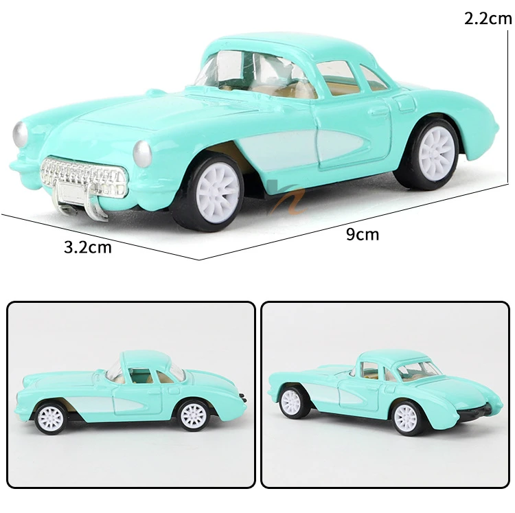 Детский игрушечный автомобиль костюм 1: 64 детские игрушки маленький сплав автомобиль ретро-автомобиль 8 шт./компл. оттяните назад с игровой коврик