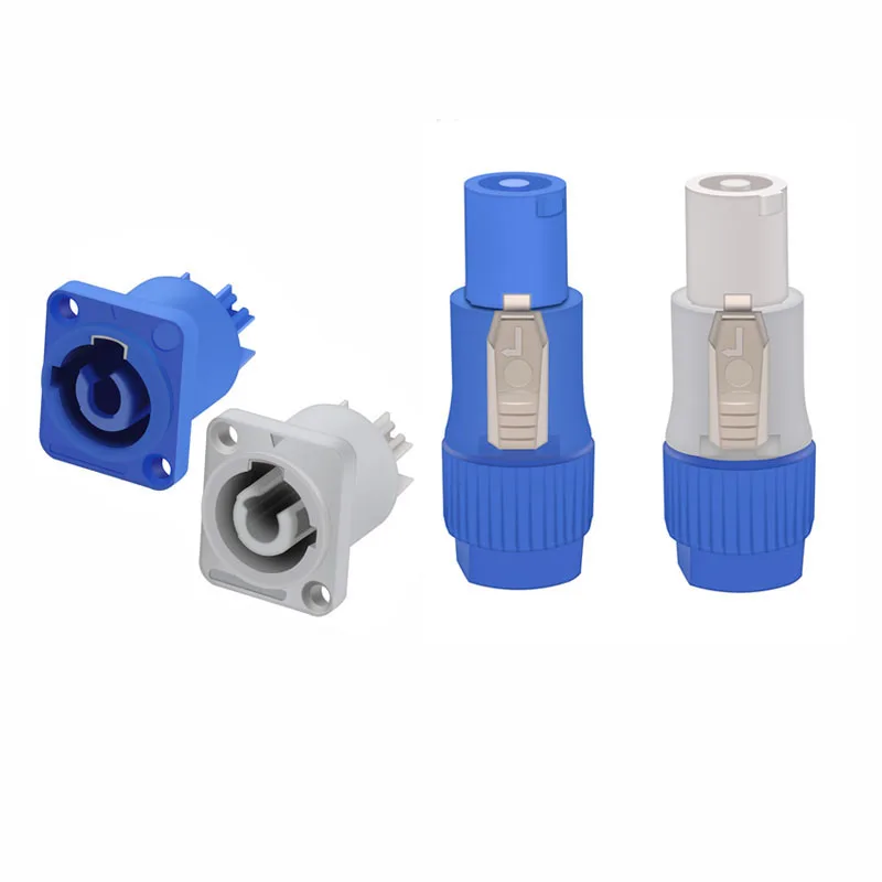 

250V 20A Power Connector Lockable Cable Chassis 3pin Female Male Socket for Power Plug Connecting Audio Adapter L1