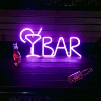 led babr neon light sign for bar party style snack shop decor letter neon lamp tube christmas wall decor with remote control