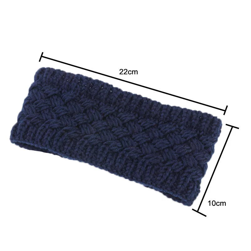 Новые женские эластичные зимние теплые шерстяные вязаные широкие повязки на голову ручной работы в стиле тюрбана для волос.