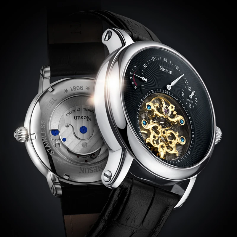 Nesun Tourbillon Men's Watch Automatic Mechanical Sports Leisure Top Luxury Brand Switzerland Watches Man Gift Relogio Masculino |