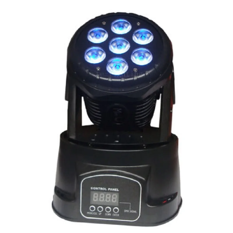 7pcs 10w rgbw 4in1 dmx wash stage lighting indoor baby moving head led dj club party lights