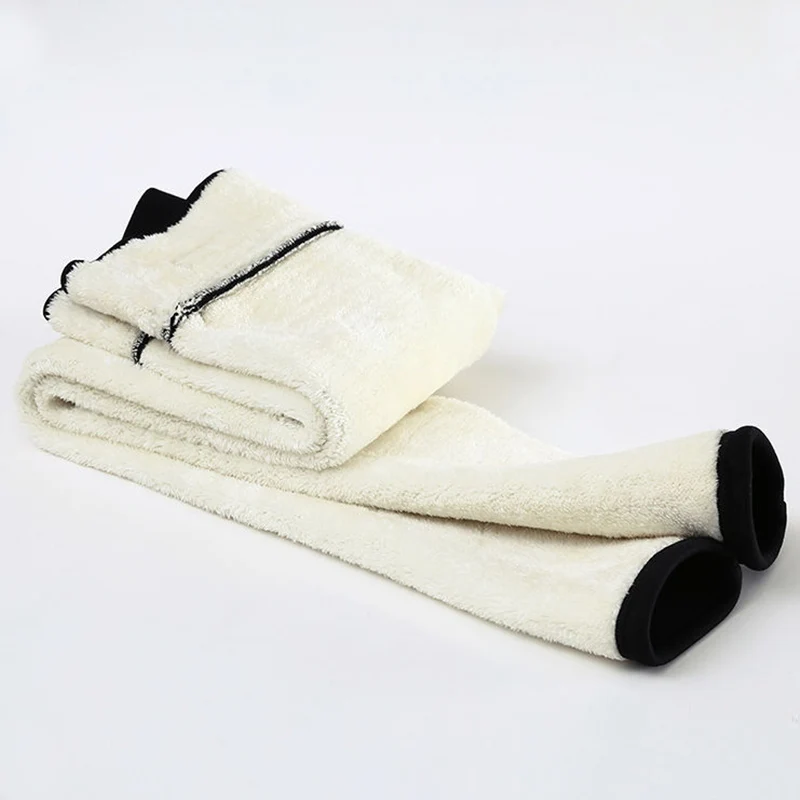 

Warm Pants Winter Skinny Thick Velvet Wool Fleece Girls Leggings Women Trousers Lambskin Cashmere Pants Female Leggings