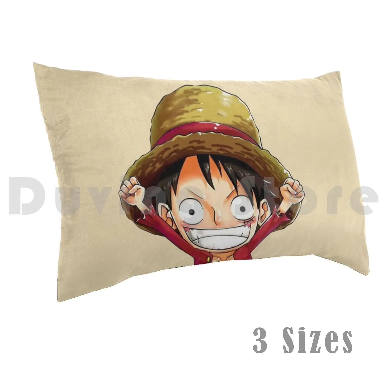 

Luffy Chibi Pillow Case DIY 40x60 904 Anime Waifu Chibi Manga Pirate Monkey