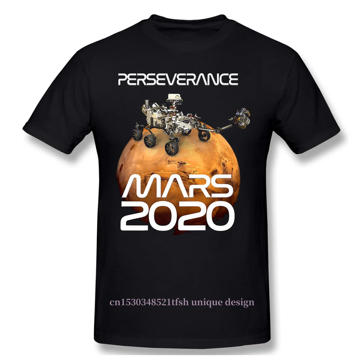 Футболка мужская из чистого хлопка с принтом космическая и летящая на