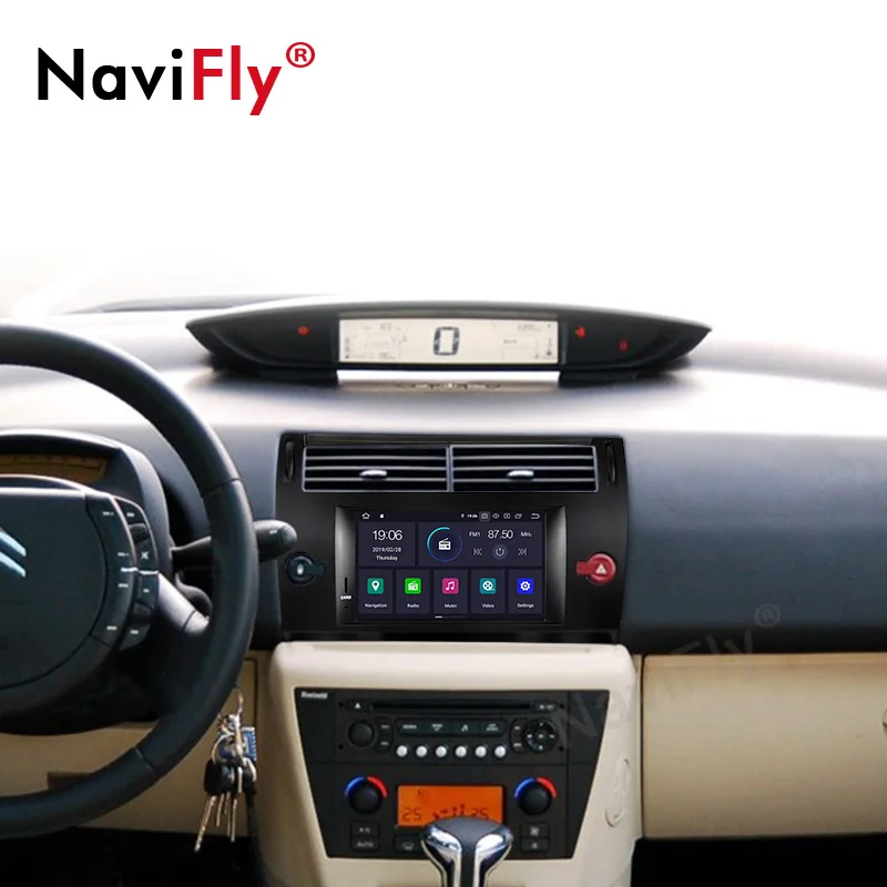 Новинка! 4 + 64G Android 9 0 автомобильный dvd радиоплеер GPS навигация для Citroen C4 C Triumph