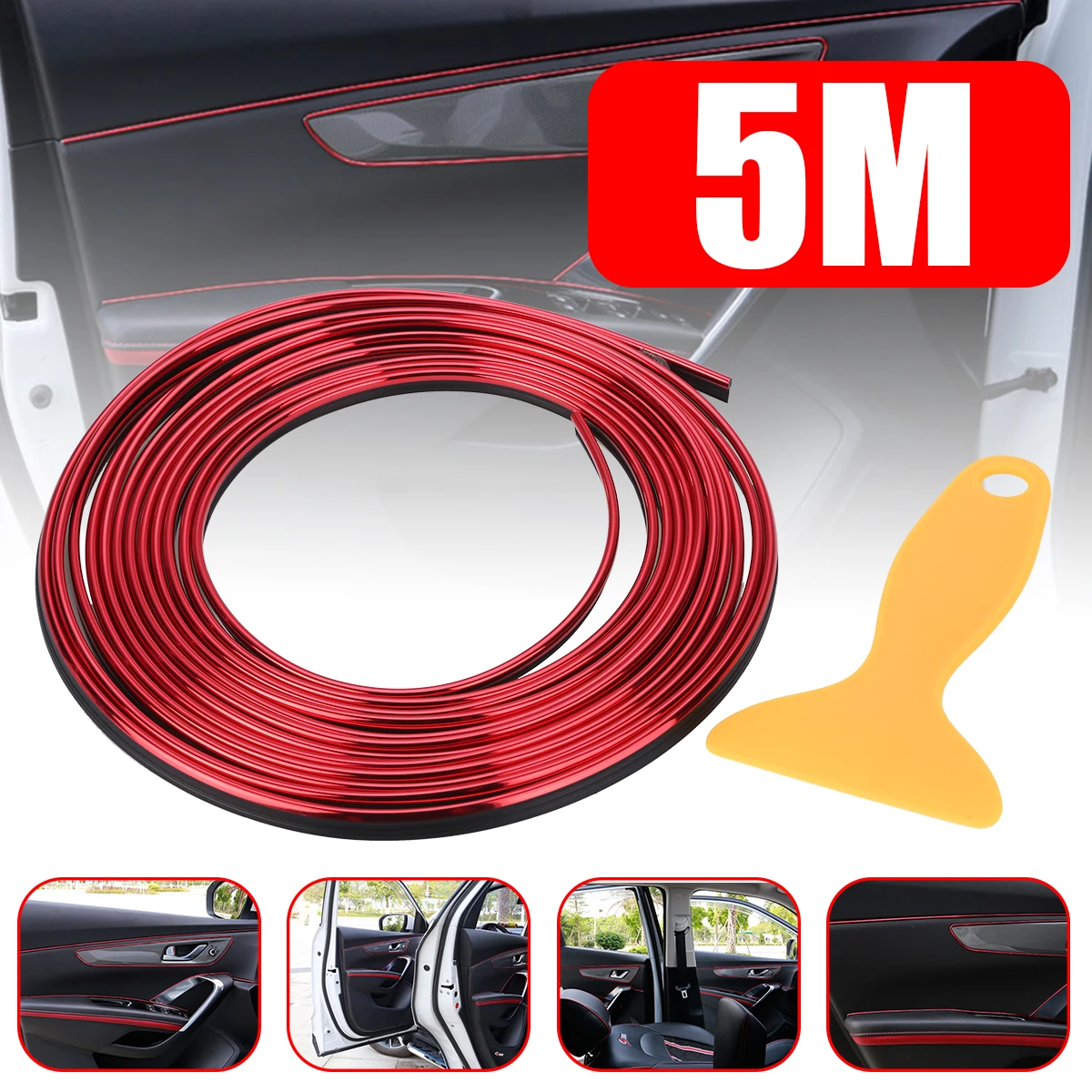 Горячая новинка 5 м u-образный DIY Автомобильный Стайлинг интерьер вентиляционное
