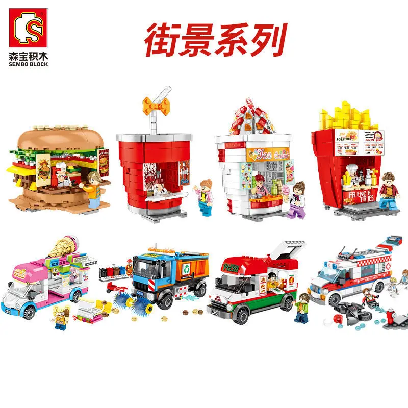 

Compatible with Hamburg house mini city street view model Family game play house children gifts
